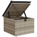 Sofa Set with Cushion with Storage 7 pcs Light Grey Poly Rattan 3359201