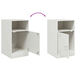 ZNTS Bedside Cabinets 2 pcs White 34.5x39x62 cm Steel 841774