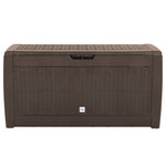 ZNTS Garden Storage Box Brown 119x48x60 cm PP 152196