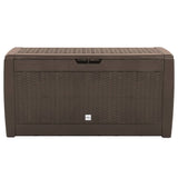 ZNTS Garden Storage Box Brown 119x48x60 cm PP 152196