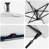 Umbrella Sand 294 x 200 x 270 cm Polyester and Aluminium 42003391