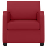 Armchair Wine Red Faux Leather 42043430