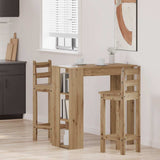 Bar Table with Shelf Artisan Oak 102x50x103.5 cm Engineered Wood 856761