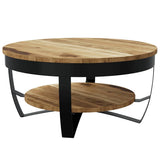 244675 Coffee Table Solid Rough Mango Wood 65x32 cm