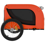 Pet Bike Trailer Orange and Black Oxford Fabric and Iron 94005