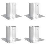 Round Ground Anchor 4 pcs Silver 18 x 18 x15 cm Metal 42030124