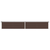 Garden Raised Bed Galvanised Steel 320x40x45 cm Brown 47054
