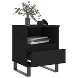 ZNTS Bedside Cabinet Black 40x35x50 cm Engineered Wood 830638