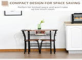 3-Piece Dining Table Set , Metal Frame Wood Top Breakfast Bar Table Set for 2, Dining Table T3398P344171