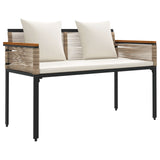 Outdoor Furniture Set Beige and Cream White Poly Rattan 42025228