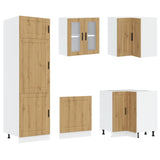 14 Piece Kitchen Cabinet Set "Porto" Artisan Oak Engineered Wood 3315000