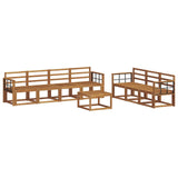 Outdoor Sofa Set 8 pcs Natural Solid Acacia Wood 3366122