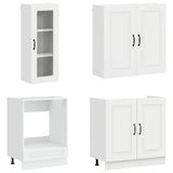 Kitchen Unit KALMAR 8 pcs High Gloss White Engineered Wood 3438385