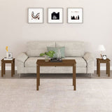 Nesting Tables 3 pcs Honey Brown Solid Wood Pine 824981