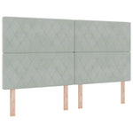 ZNTS Bed Frame Light Grey 180x200 cm Velvet 3344891