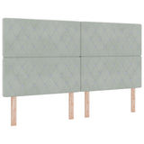 ZNTS Bed Frame Light Grey 180x200 cm Velvet 3344891