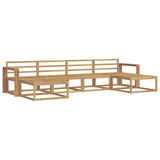 Outdoor Sofa Set 6 pcs White Solid Acacia Wood 3386833