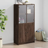 Highboard with Doors Brown Oak 68x37x142 cm Engineered Wood 3295870