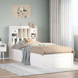Bed Frame without Mattress White 90x200 cm Solid Wood Pine 3323504