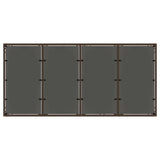 Garden Table with Glass Top Brown 190x90x75 cm Poly Rattan 365593