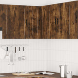 Kitchen Wall Corner Cabinet "Porto" Smoked Oak Engineered Wood 854102