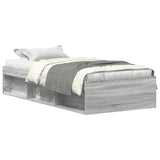 Bed Frame without Mattress Grey Sonoma 75x190 cm Small Single Small Single 3203850