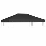 Gazebo Top Cover 310 g/m 4x3 m Grey 44787