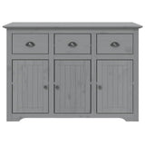 Sideboard BODO Grey 115x43x79.5 cm Solid Wood Pine 355067