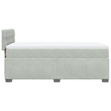 Box Spring Bed with Mattress Light Grey 90x190 cm Velvet 3286192