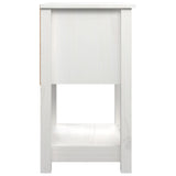 Bedside Cabinet White 40x35x61.5 cm Solid Wood Pine 821731