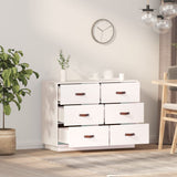 ZNTS Sideboard White 100x40x75 cm Solid Wood Pine 820143