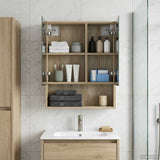 Bathroom Mirror Cabinet with Shelf Sonoma Oak 50 x 14.5 x 70 cm 889201