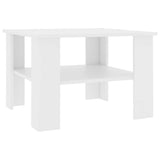 Coffee Table White 60x60x42 cm Engineered Wood 800207