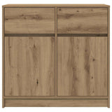 Sideboard with Drawer Artisan Oak 80x34x76 cm Engineered Wood 861543