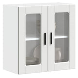 Kitchen Wall Cabinet with Glass Door Porto White 854147
