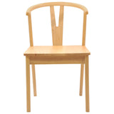 Dining Chair 2 pcs Natural Solid Rubber Wood 42020405