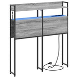 Headboard with Shelf Grey sonoma 80 cm Engineered wood 859673