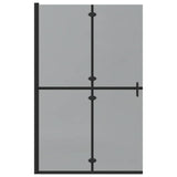 Walk-In Shower Wall Folding Black 120 x 6.5 x 190 cm 42017968