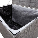 Garden Storage Box Grey 150x100x100 cm Poly Rattan 46467