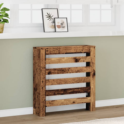 ZNTS Radiator Cover Old Wood 78x20x82 cm Engineered Wood 852688