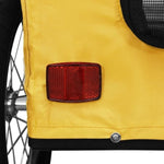 ZNTS Pet Bike Trailer Yellow Oxford Fabric and Iron 93952