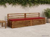 2-Piece Bench Cushions SOEST 2 pcs 100% Polyester Wine Red 949253