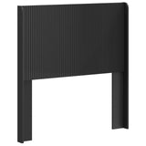 Headboard Black Engineered Wood 889616