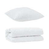 Duvet Set with Pillow 2 pcs White Microfibre 3376868