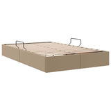 Storage Bed with Mattress Cappucino 120 x 200 cm Faux leather 3369944