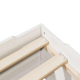 Bed Frame No Mattress Stackable White 80x200 cm Solid Wood 859206