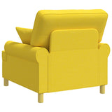 XL Armchair with Cushions Light Yellow Fabric 42043492
