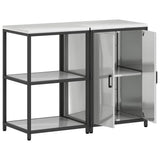 Kitchen Storage Set HATTEM 2 pcs Silver Galvanised Steel 3392692