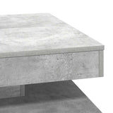 Coffee Table 360-Degree Rotatable Concrete Grey 70x70x34.5 cm 858482