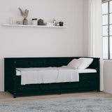 Day Bed without Mattress Black 90x200 cm Solid Wood Pine 820905